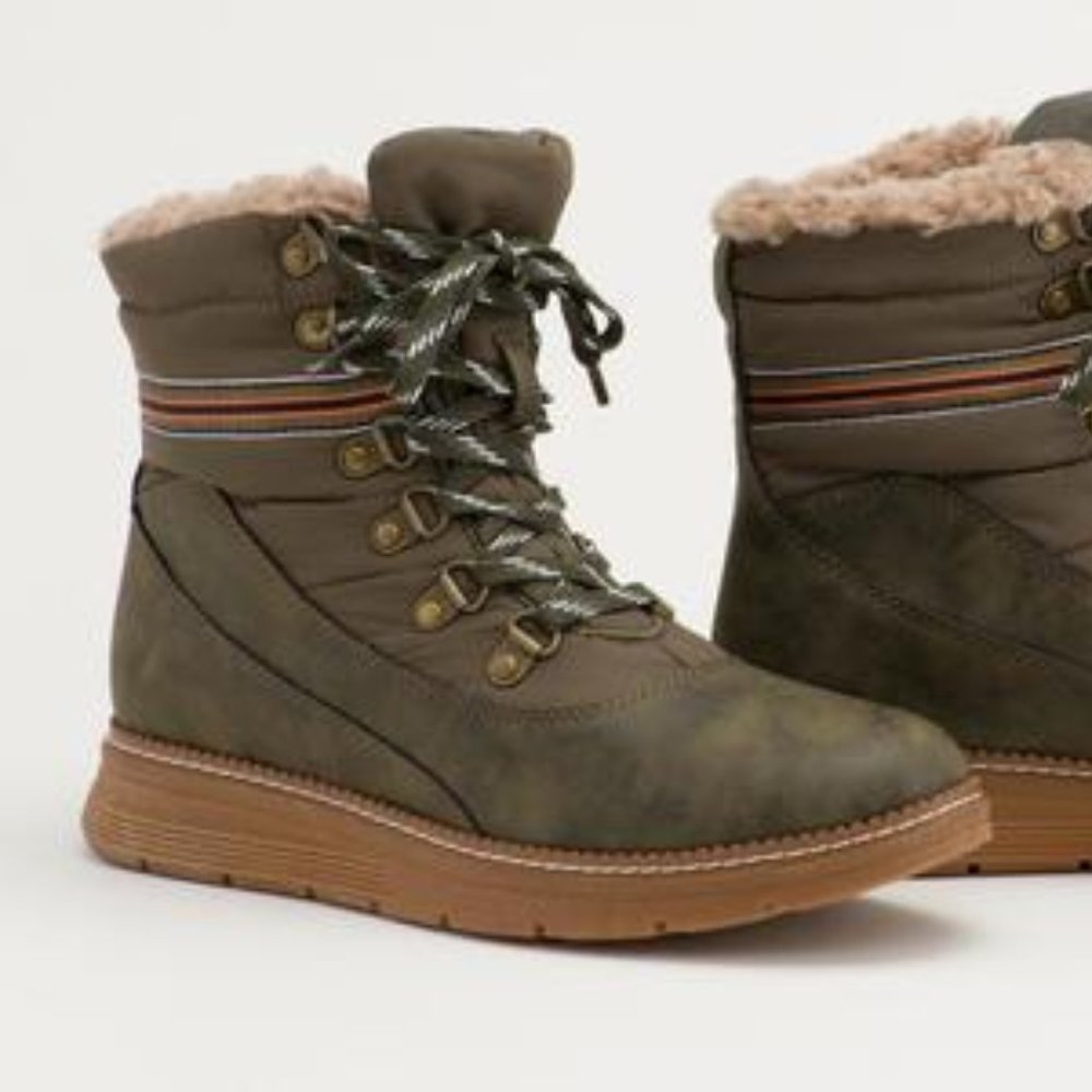 Olive Street Comfort Hiker Booties - Cognac 9